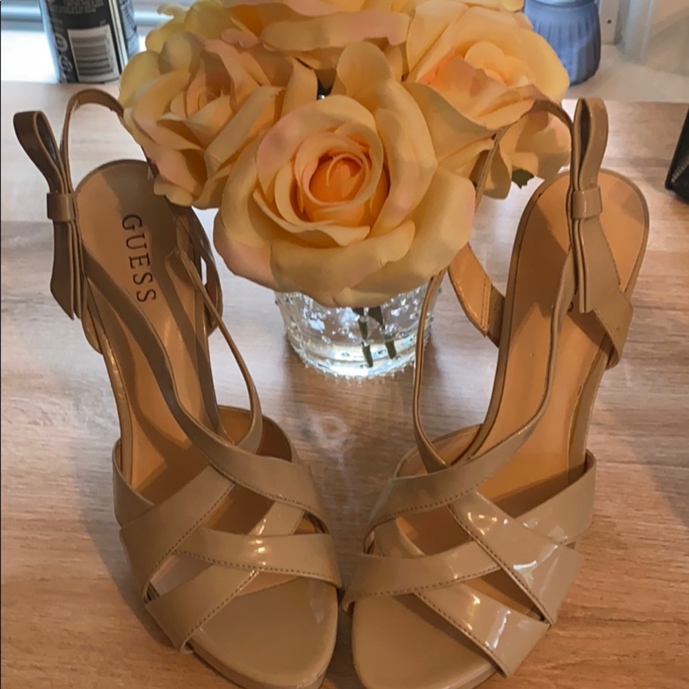Beige strappy Heels